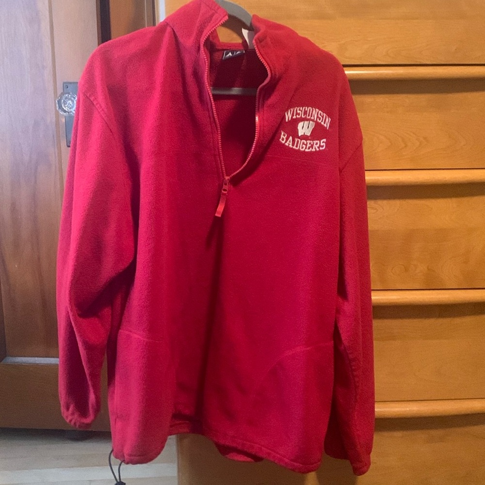 Vintage Wisconsin badgers fleece quarter zip